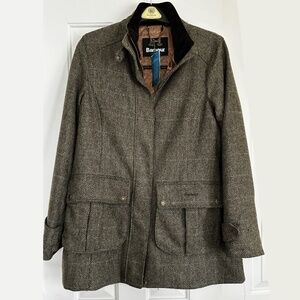 Barbour Ladies Wool Coat – Gardenia Style – Size 10